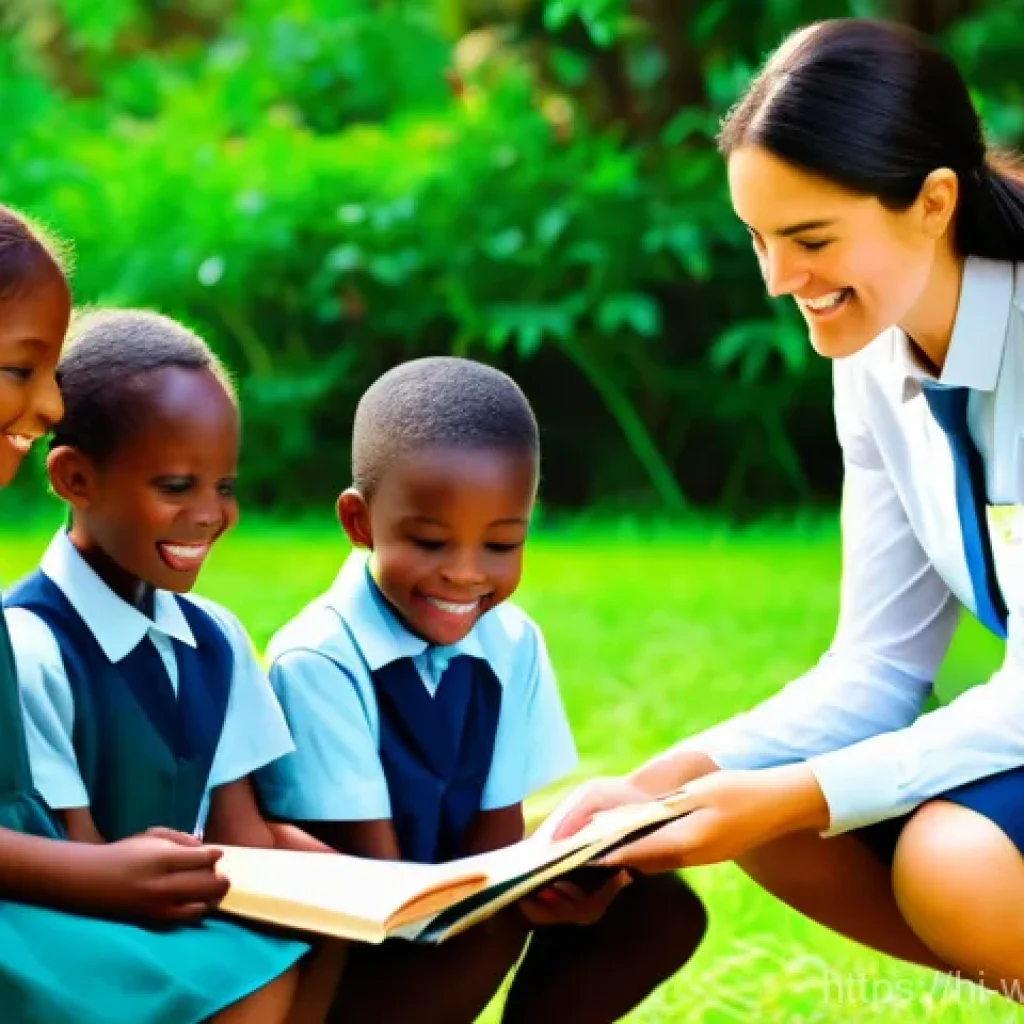 사회복지 직업 전망 - **Prompt 1: Child Education and Empowerment**
    "A heartwarming scene of a female social worker, i...