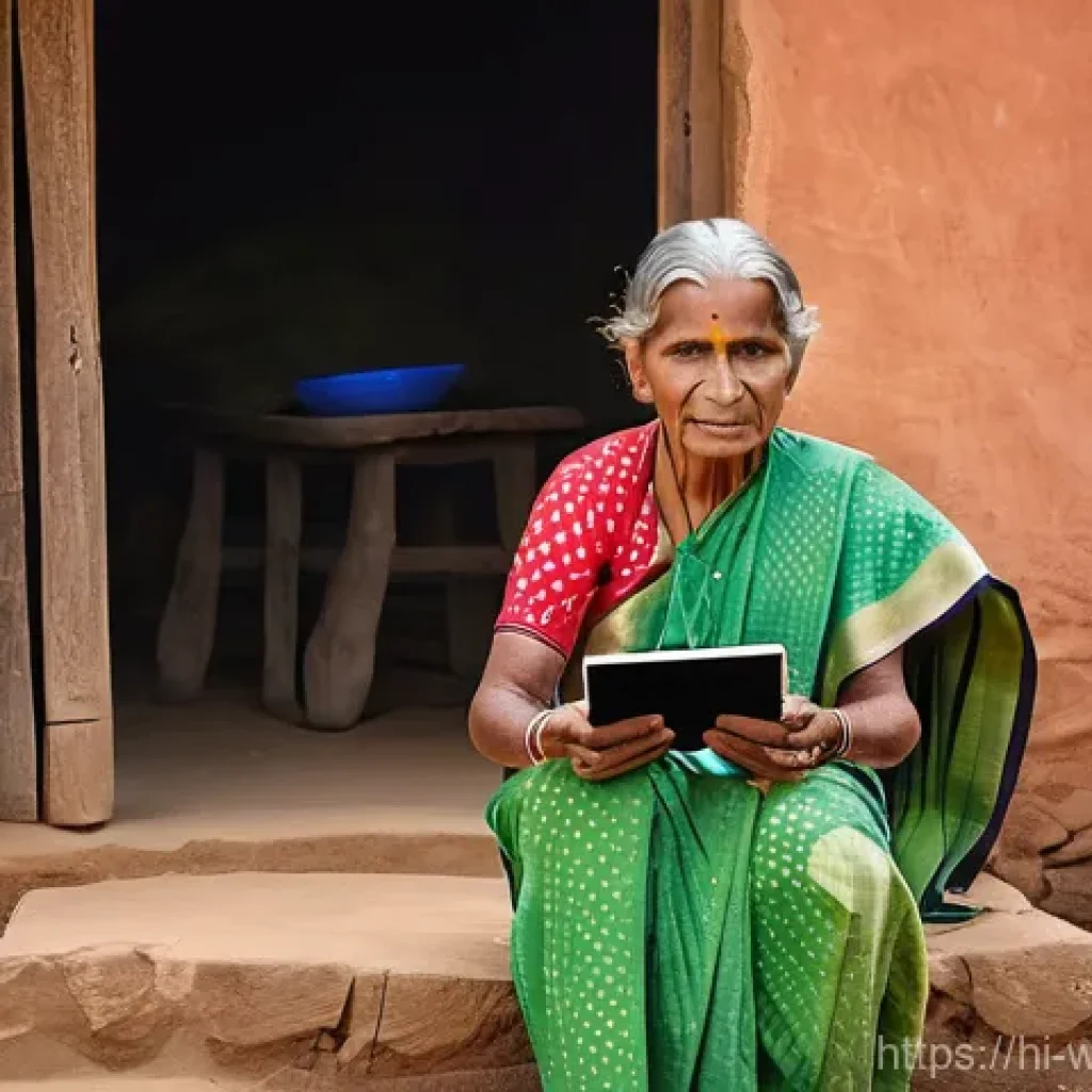 사회복지 기술 발전 - Telemedicine Consultation in a Rural Indian Village**

"A warm, bright, and realistic photograph of ...