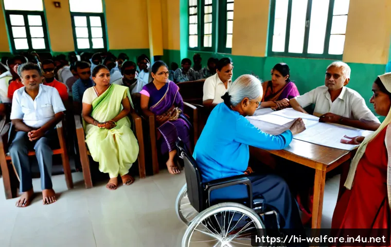 Home 17 사회복지 거버넌스 - Photorealistic community welfare governance meeting in a bright Indian municipal hall, diverse Hindi...